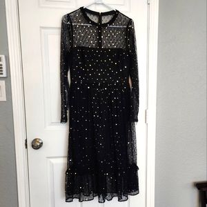 Like New Sheer and Metallic Party Dress